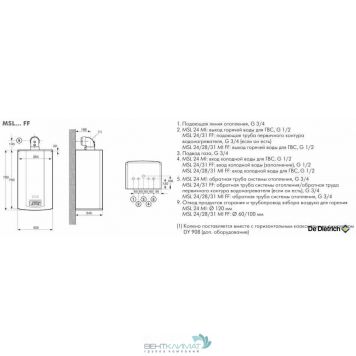 Купите высококачественный Настенный газовый котел De Dietrich MSL 24 FF по доступной цене-4