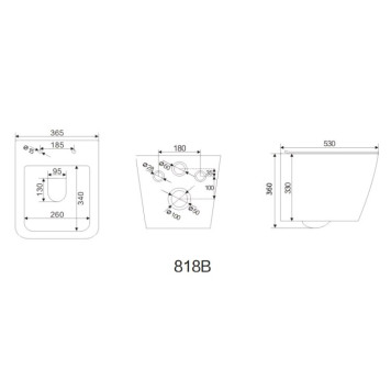 Подвесной безободковый Унитаз Elson-1