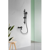 Черный смеситель для ванны с душевым гарнитуром ARROW AG3503MB-TZ черный матовый